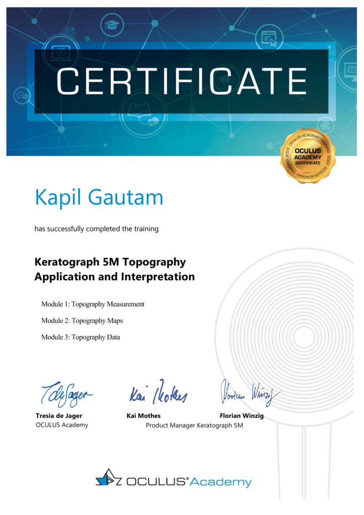 Keratograph 5M Course certificate-1